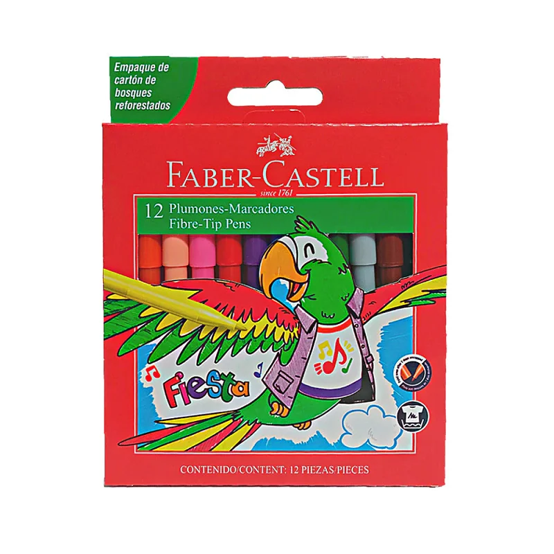 FABER MARCADOR 12PC FIESTA