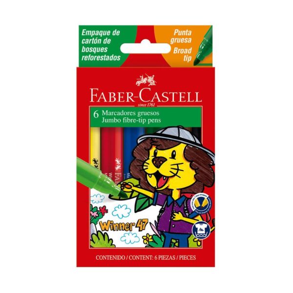 FABER MARCADOR JUMBO 6PC