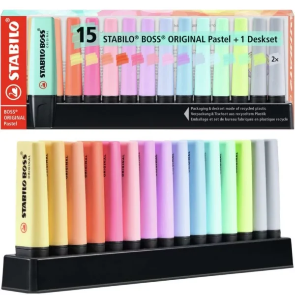 STABILO RESALTADOR 15PC BOSS PASTEL