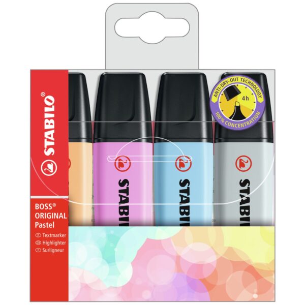 STABILO RESALTADOR 4PC BOSS PASTEL - Imagen 2