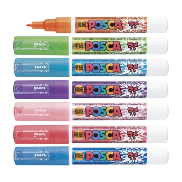 POSCA MARCADOR GLITTER 7PC - Imagen 5