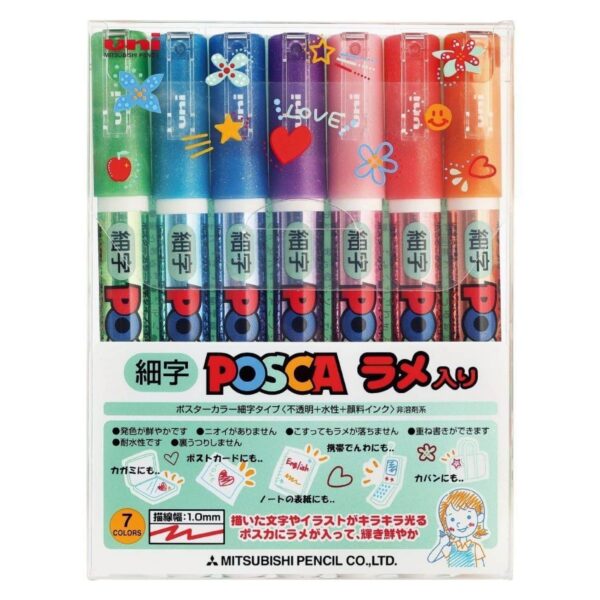 POSCA GLITTER MARCADOR 7U