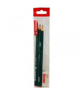 STABILO KIT LAPIZ 3PC + BORRADOR 1PC