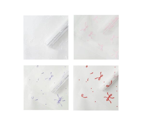 PAPEL TRANSPARENTE CON DISEÑOS DE MOÑOS 20U