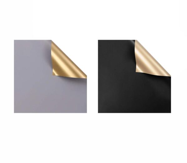 PAPEL COREANO DOBLE FAZ COLOR/DORADO 20U