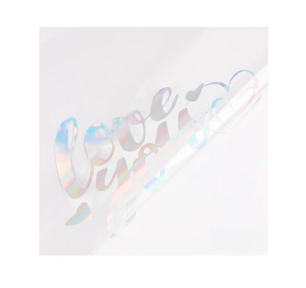 PAPEL TRANSPARENTE "LOVE YOU" 15U