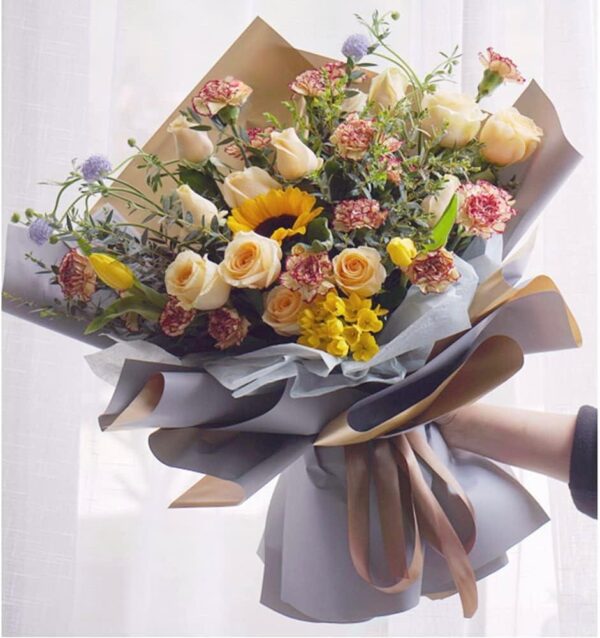 PAPEL COREANO DOBLE FAZ COLOR/DORADO 20U - Imagen 3