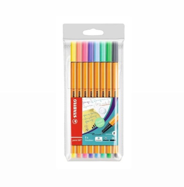 STABILO FINE 8PC PASTEL 499