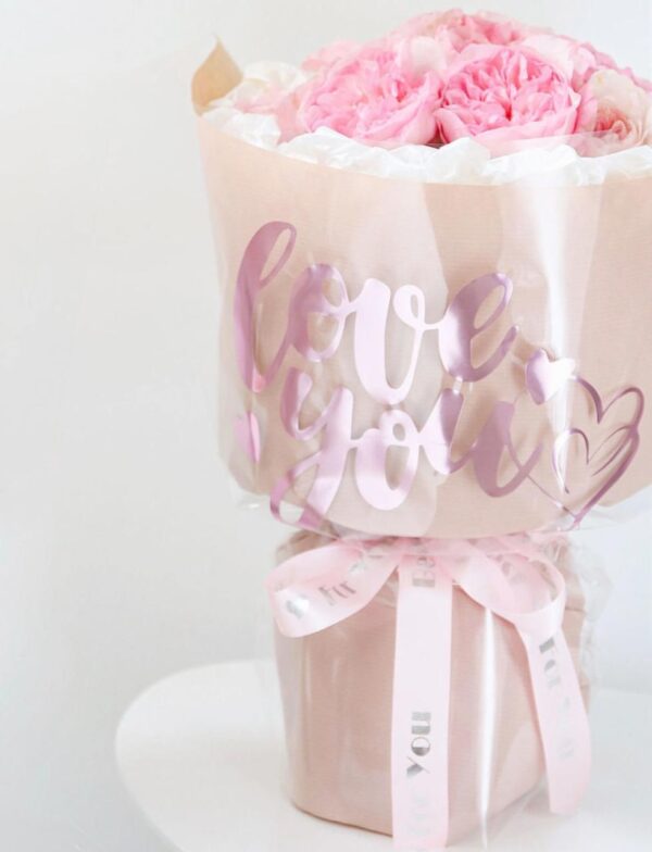 PAPEL TRANSPARENTE "LOVE YOU" 15U - Imagen 2