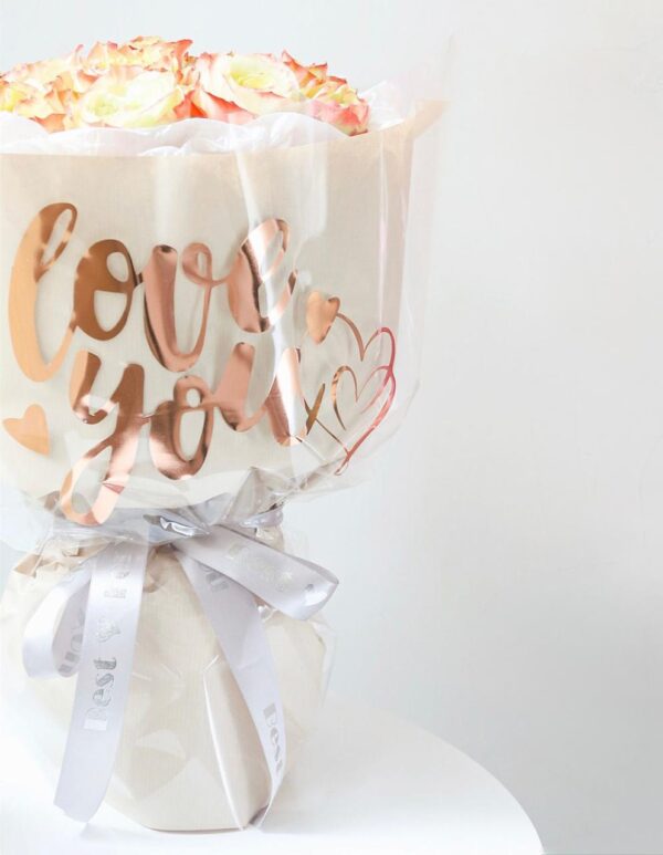 PAPEL TRANSPARENTE "LOVE YOU" 15U - Imagen 2