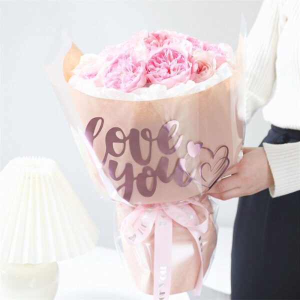 PAPEL TRANSPARENTE "LOVE YOU" 15U - Imagen 3