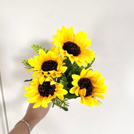 FLOR GIRASOL PEQUEÑO 5 VARAS 30CM - SGW5
