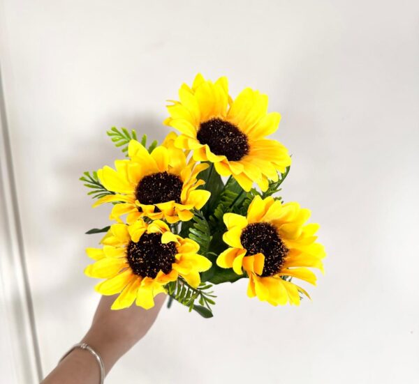 FLOR GIRASOL PEQUEÑO 5 VARAS 30CM - SGW5