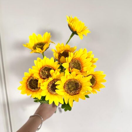 FLOR GIRASOL MEDIANO 10 PALITOS 45CM - ZXJ