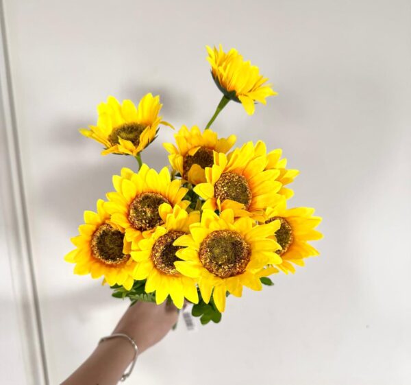 FLOR GIRASOL MEDIANO 10 PALITOS 45CM - ZXJ